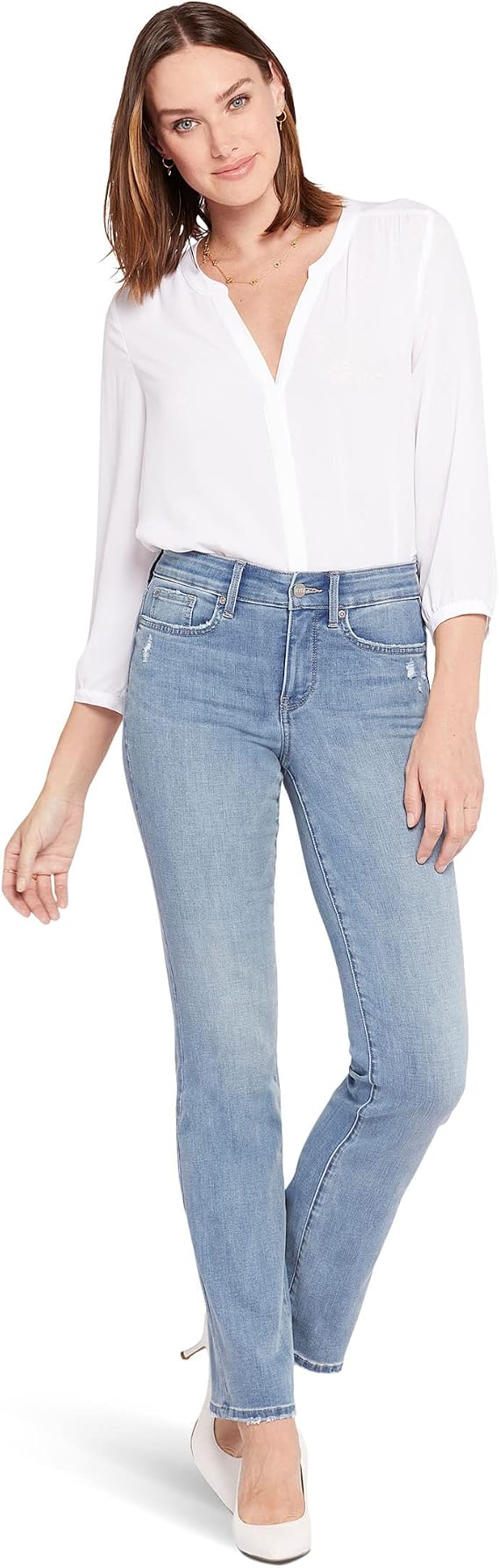 NYDJ Women's Marilyn Straight In Angel