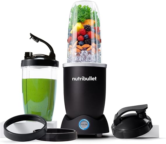 Nutribullet Pro 1200, Electric Mixer, Chopper, Smoothie Mixer, Multifunctional Mixer, 1200 W Power, 700 ml and 900 ml Glasses, Black, NB120MB
