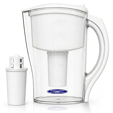 Crystal Quest Water Filter Pitcher, 6 Stages, 2000 Gallons, Standard(Smart)