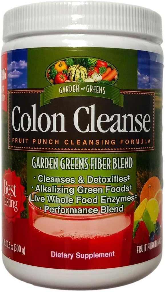 Colon Cleanse Fiber Blend Dietary Supplement for Weight Loss Powder Detoxifying Blend with Alkalizing Green Foods