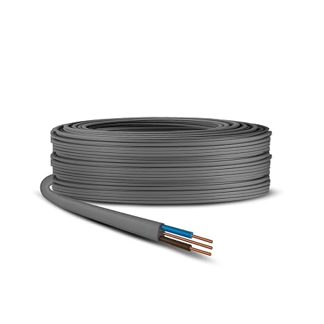 PRIMES DIY 2.5MM Twin And Earth Cable 6242Y BASEC Approved Electrical Mains Socket Ring Wire, 5 Meters