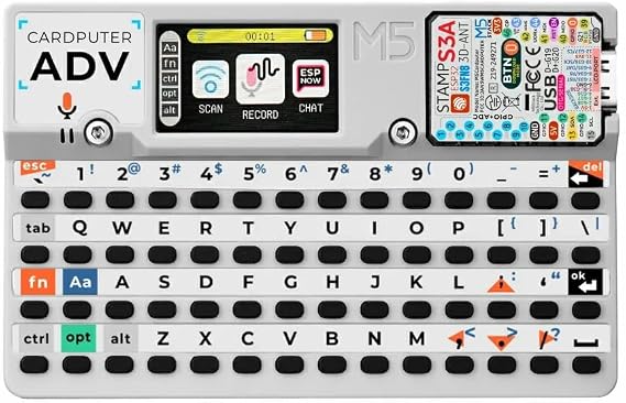 zmart M5Stack Cardputer Adv Programmable Computer, StampS3A, IoT Controller, 56 Key Keyboard Card, Microcontroller Development Kit, Card Computer, StampS3A, ESP32S3, ESP32, Development Board, Portable