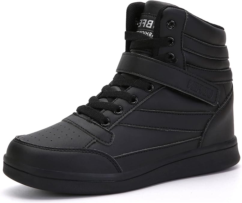 UBFEN Womens High Top Sneakers with Hidden Wedge Heel Ankle Support Boots