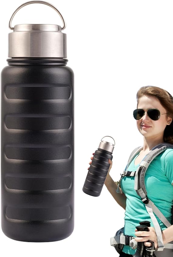 Water Bottle Insulated Vacuum Wide Mouth Portable 24 Oz