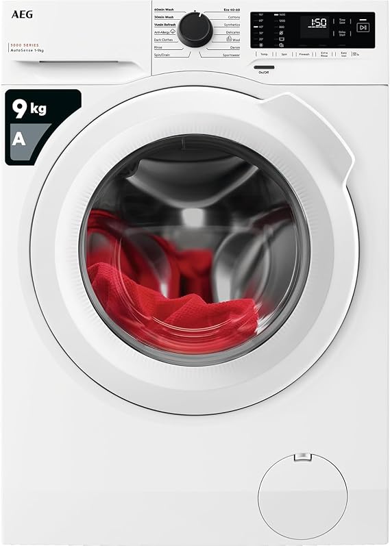 AEG Washing Machine 9 kg Energy Class A LFX50942B White [Energy Class A]