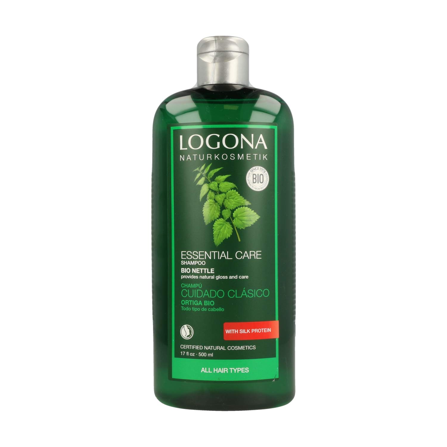 Logona Essential Care Shampoo, Nettles, 8.45 Ounce