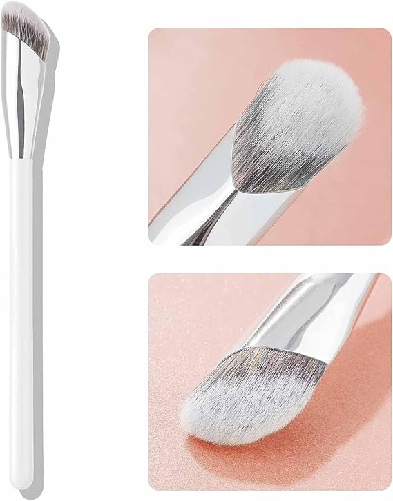 Concealer Brush, Angled Under Eye Makeup Small Foundation Precision Face Blending Brush