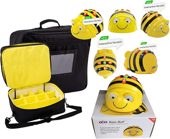 TTS Hive Storage Bag & 6X Bee-Bot Bundle, Bee-Shaped Coding Robots