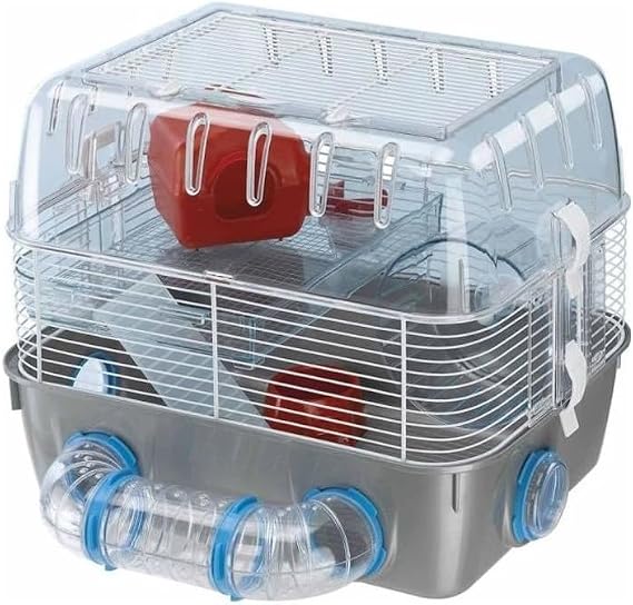 Ferplast Combi Hamster Kafesi, 1 Eğlenceli Kemirgen Kafesi, Küçük Hayvan Kafesi, Hamster Aksesuarı Dahil, 41 x 30 x Y 33 cm. [Enerji Sınıfı A+]