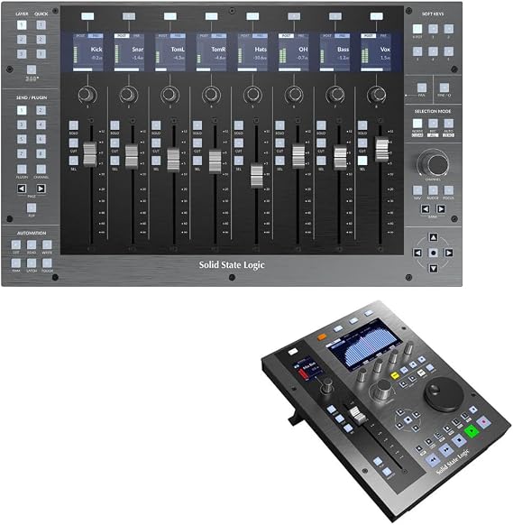 Solid State Logic UF8 Advanced DAW Controller Bundle with Solid State Logic UF1 Single-Fader DAW Control Surface