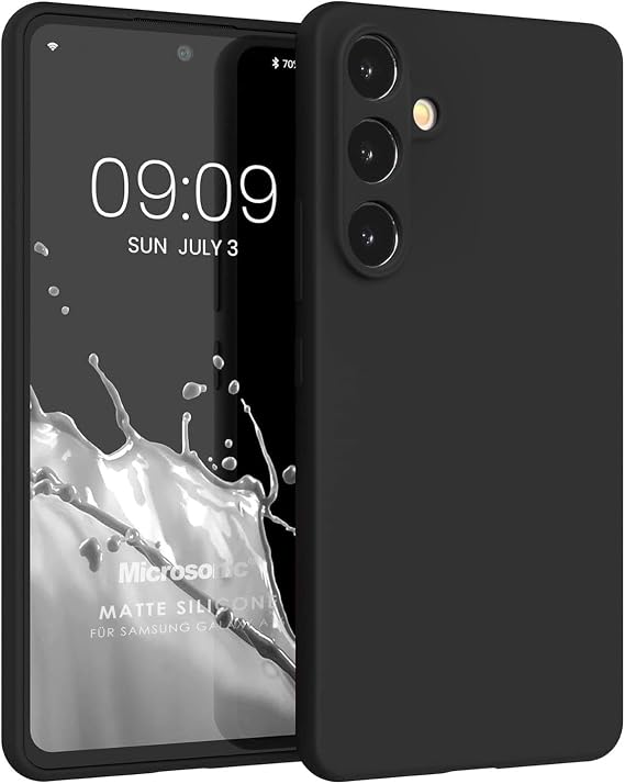 Microsonic Matte Silicone Samsung Galaxy S25 Kılıf Siyah [Galaxy S25 ile Uyumlu Kılıf - Siyah]