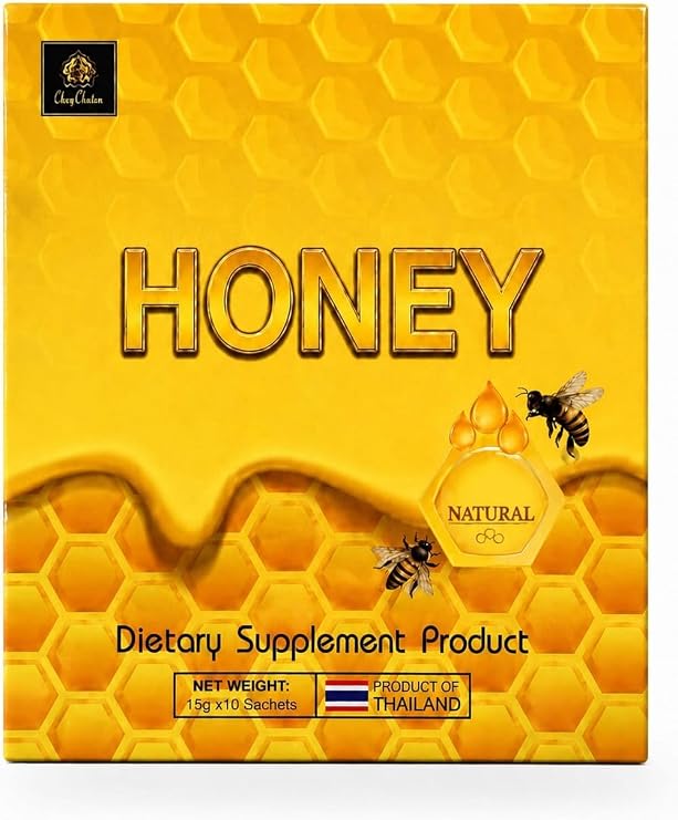 Honey Paste 10 Sachets x 15g - Single Natural Honey Blend Packs - Honey for men - Ready to Use Sachets
