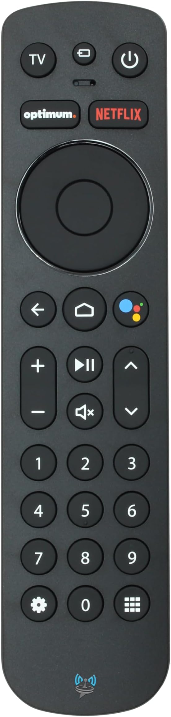 SatelliteSale Remote Control Replacement for Notus M2 Compatible with Optimum Stream Devices - Voice Activated, Bluetooth - Matte Black ABS Plastic RC with Batteries Included