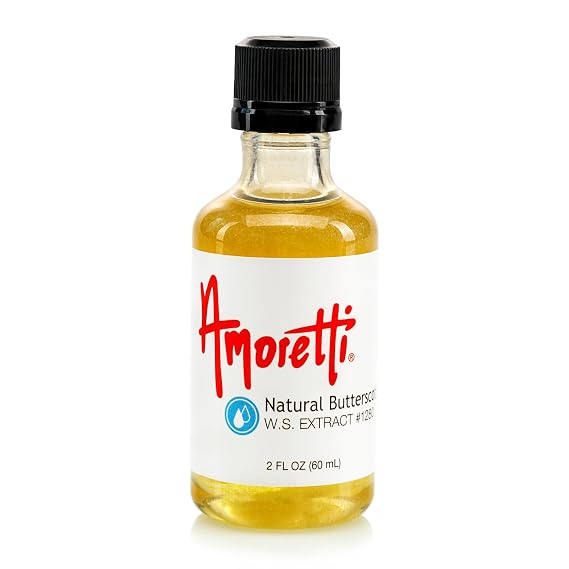 Amoretti - Natural Butterscotch Extract Water Soluble 2 oz - Highly Concentrated & Perfect For Pastry, Savory, Brewing, and more, Preservative Free, Vegan, Kosher Pareve, Keto Friendly