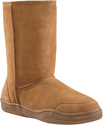 Guide Gear Mens 10 Suede Slipper Boots, Fuzzy Indoor Comfort Booties