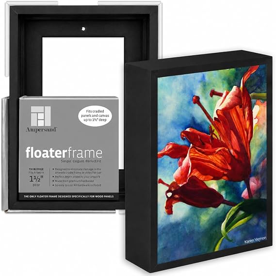 Ampersand Float Frame 1.5in Thin 5x7 Black