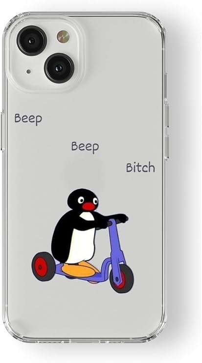 Multitronic Iphone 13 ile Uyumlu Pingu Tasarım Baskılı Şeffaf Kılıf