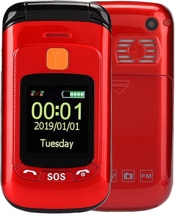 Pomya Cell Phone for Seniors,Full Voice Assistance Mobile Phone, 2800mAh Large Capacity Battery,Flip Mobile Phone for The Elderly