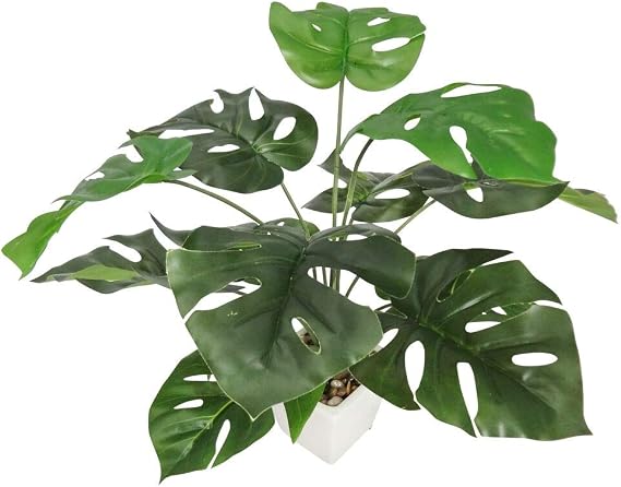 19" Monstera Leaves Potted Plants