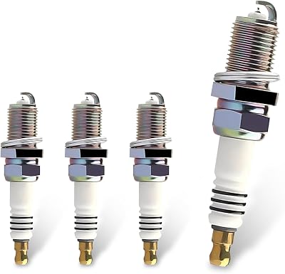 4 PCS Spark Plugs, BKR5EIX11 5464 Spark Plug Replacements, Automotive Engine Parts Tool Accessories, Compatible with Audi Q7, Volkswagen CC and 2009 Yaris Silver