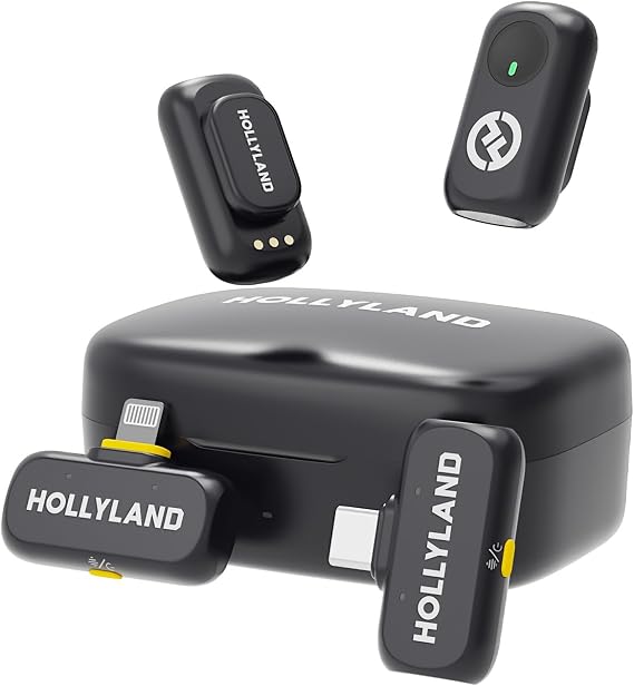 Hollyland Lark A1 Combo(2TX+2RX+Charging Case) Wireless Magnetic Microphone