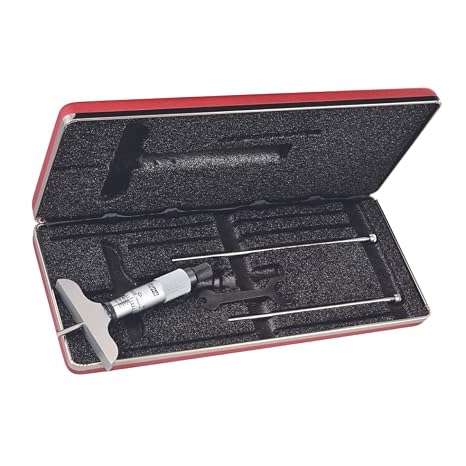 Starrett Micrometer Depth Gage, 0-3" Range