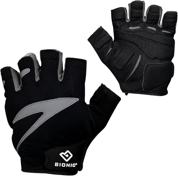 Bionic Men's Cycling Gloves Fingerless Black