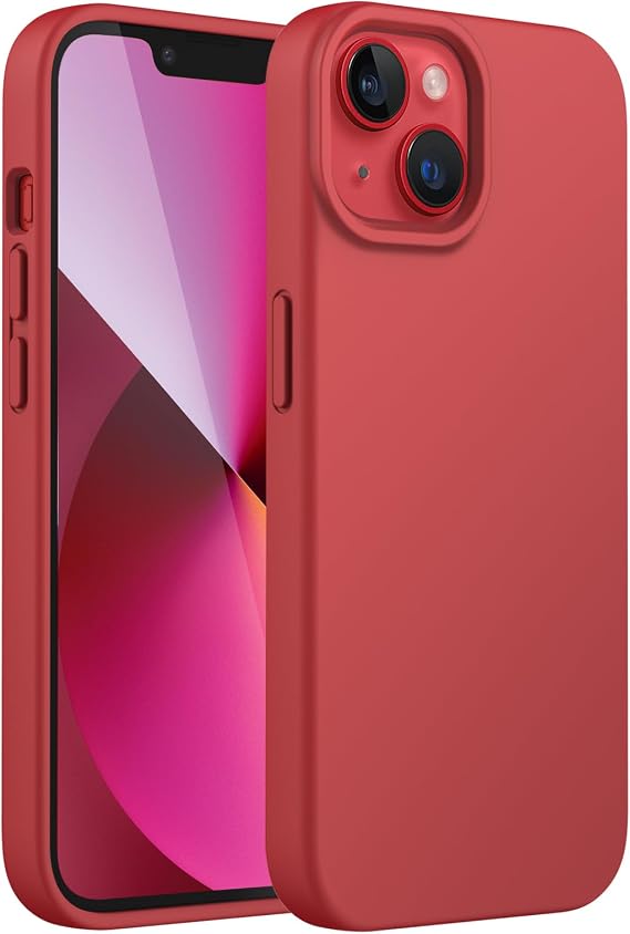JETech Silicone Case for iPhone 13, Red