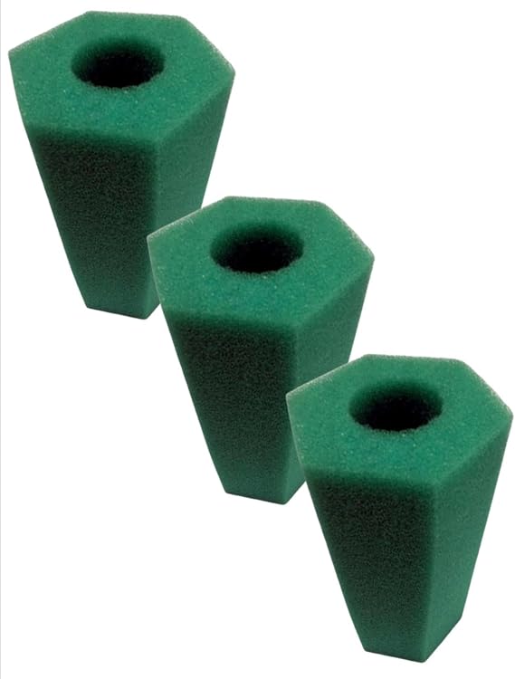 Hozelock Cyprio Green Machine Generic Repacement Filter Media Foams 3 Pack, 2500 Pond Filter Replacement Foams