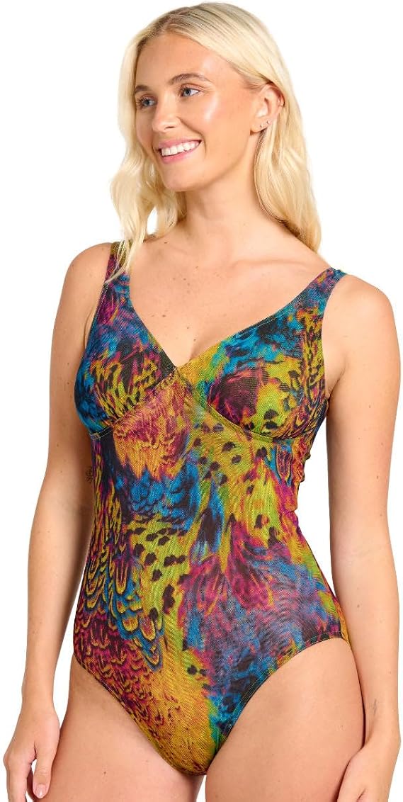Kiniki Women's Tan Through Support Top Swimsuit (5th Generation)