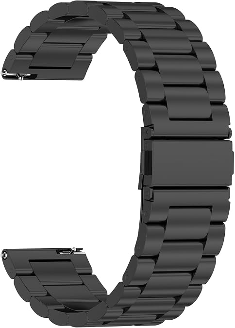 TenCloud Watch Band Compatible with Kuizil T70/uaue T60 Smart Watch 1.91'' Solid Stainless Steel Strap Women Men Wristband Metal Watch Link Band