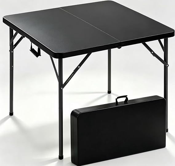 34Inch Square Folding Card Table Space Saving Small Foldable Table