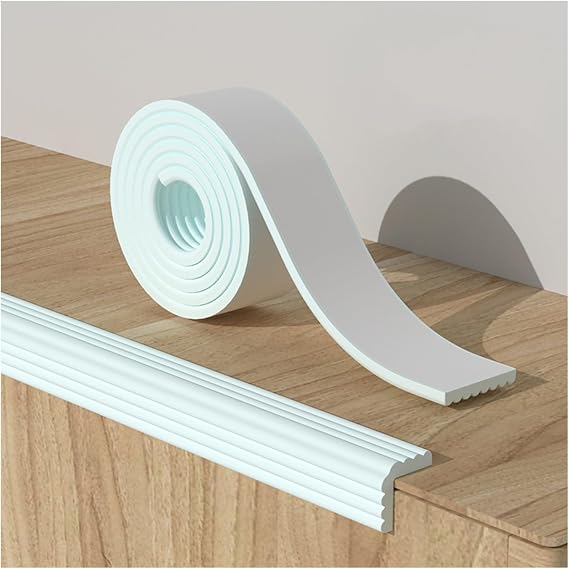 XPLKQXE Edges Foam Cushion, Bumper, Edges, Table, Desk, Furniture Edges Padding (White-B,5m)