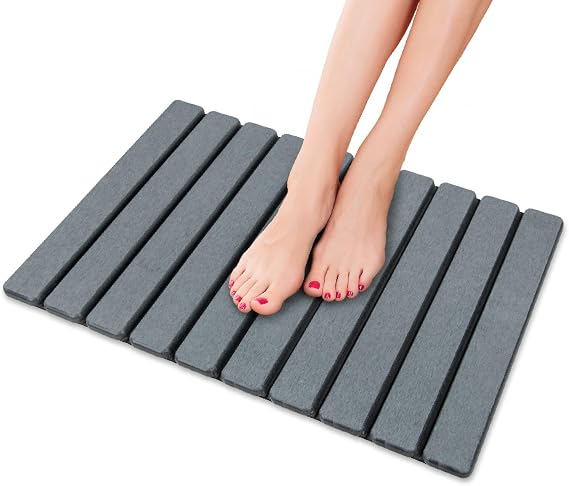 iHomara Natural Stone Bath Mat, Non Slip Quick Dry for Bathroom & Kitchen