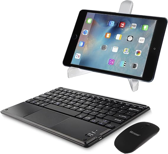 Microcase Samsung Tab S10 Ultra 14.6 inch Tablet için Tablet Bluetooth Touchpad Klavye 28 cm (TR Sticker) + Mouse + Stand - AL2757