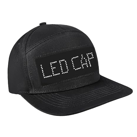 alavisxf xx LED Cap, Detachable Display Screen Smart Baseball Hat for Party