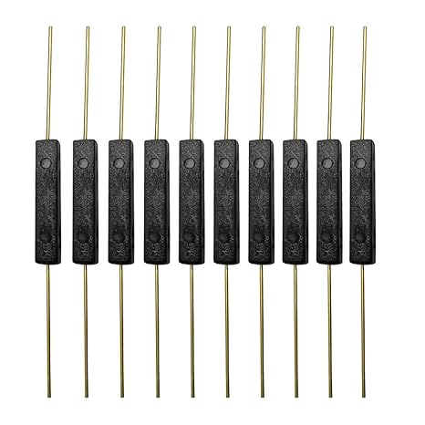 Gebildet 10pcs Plastic Reed Switch Reed Contact Normally Open (N/O) Magnetic Induction Switch (3mm14mm)