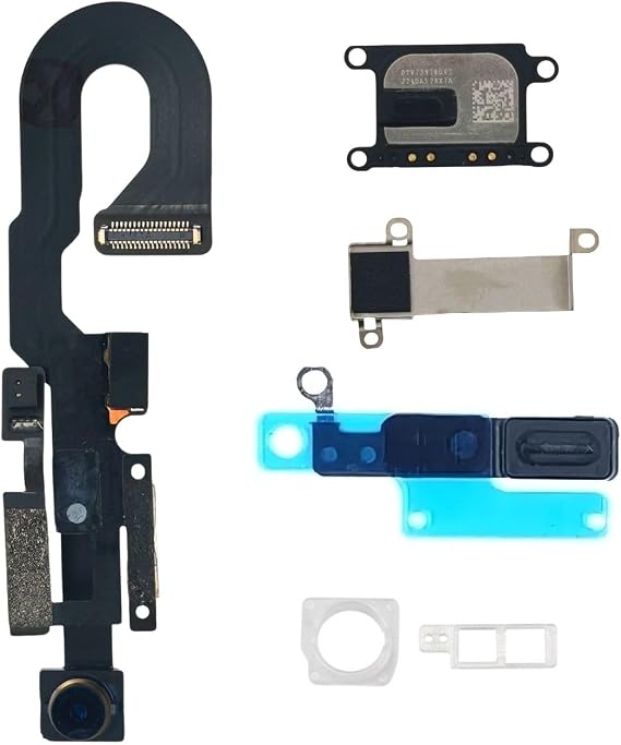 Front Camera Assembly for iPhone SE 3 (2022), SE 2 (2020), iPhone 8 - Full Replacement Parts Kit with Earpiece Speaker, Brackets & Mesh