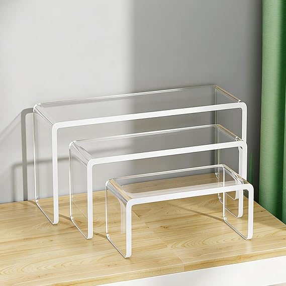 Acrylic Stand, Monitor Stand, Tabletop, Slim, Multi-functional, Display Stand, Figure, U-Shaped Storage Rack, Cosmetic Storage Table, Computer Monitor Stand, Acrylic Computer Stand, Desktop Rack