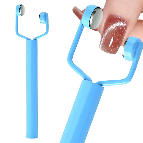 3 IN 1 Cat Eye Nail Magnet Double Head Magnetic Y-Shaped Multifunctional Powerful Force Magnet Cat Eye Gel Polish Nails Design Tools Handheld Portable for Home Manicure Salon Studio