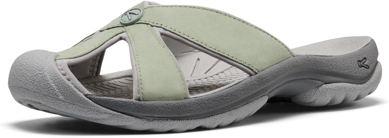 KEEN Women's Bali Slip On Leather Sandals Closed Toe Flip-Flops