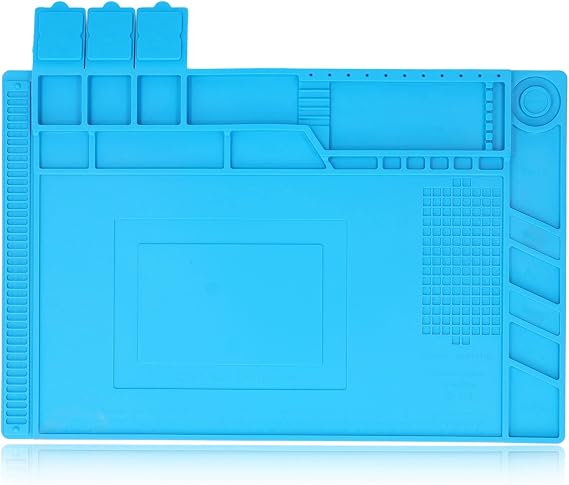 Premium Heat Resistant Silicone Soldering Mat,Anti-Static Soldering Mat,Watch Repair Pad Heat,Repair Mat Silicone Soldering Pad - Heat Resistant, Anti-Static, Magnetic - for Maintenance