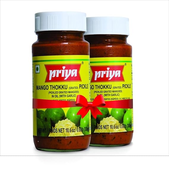 Priya Pickle Twin Pack - Mango Thokku (Shredded Mango)(2 x 300 gms)