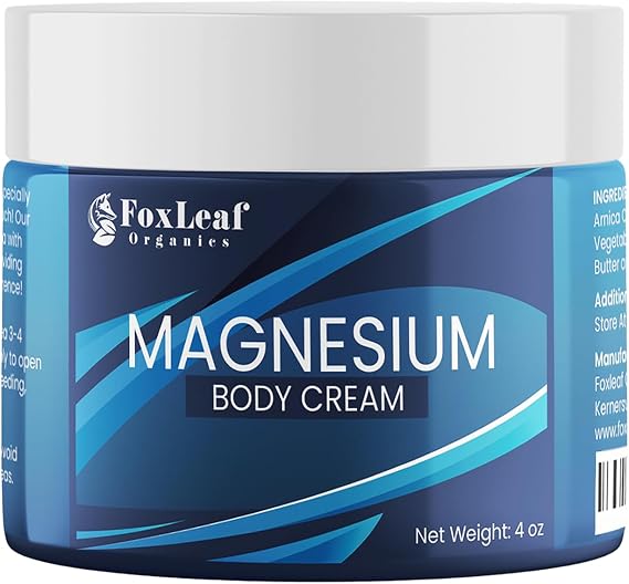 Magnesium Cream, Topical Magnesium Chloride Body Cream with Arnica, Shea Butter & Lavender Oil, Non Greasy Formula, 4oz