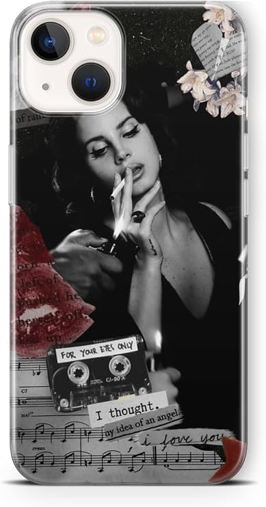 Multitronic iPhone 13 Mini Uyumlu Lana Del Rey Tasarım Baskılı Şeffaf Kılıf
