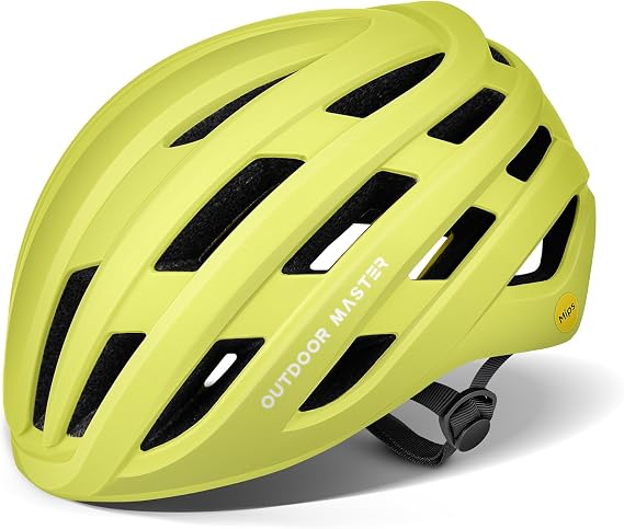OutdoorMaster MIPS Bike Helmet for Adults-Two Removable Liners & Ventilation in Multi-Environment - Road Bicycle Helmets in Mountain, Motorway for Youth & Adult