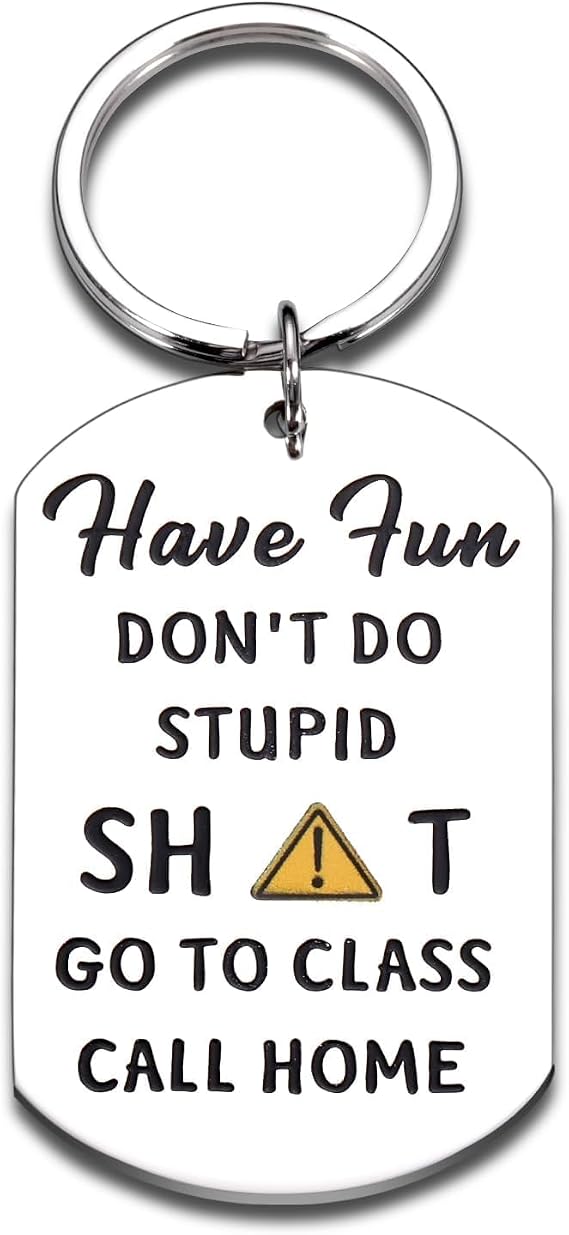 Dorm Room Essentials for Guys Boys Girls Funny Gifts for College Students | Boy Girl Back to School Supplies Keychain College Necessities Cool Stuff Things for Teens Freshman First Day of School Gifts