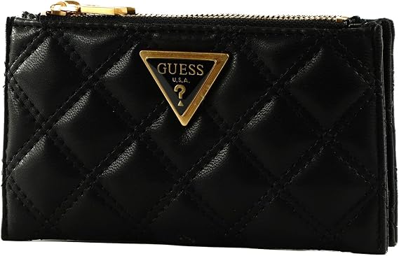 GUESS Giully SLG Double Zip Coin Purse Black, black, One size, Fashionable