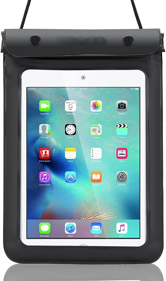 Universal 7-8 Inch Waterproof Tablet Case Dry Bag Pouch fit for iPad mini (A17 Pro), iPad Mini 6/5/4/3/2, Samsung Tab 5/4/3, Galaxy Tab A7 Lite 8.7, Tab S2/Tab E/Tab A 8.0, Fire HD 8/7, ZenPad Z8s 7.9