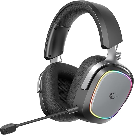 Rampage RETSU Kablosuz Oyuncu Kulaklığı, 2.4G + Bluetooth 5.3, 50 mm Sürücü, RGB Aydınlatma, Mikrofonlu, Protein Deri ve Kumaş Earpad, PC/PS4/PS5/Mobil